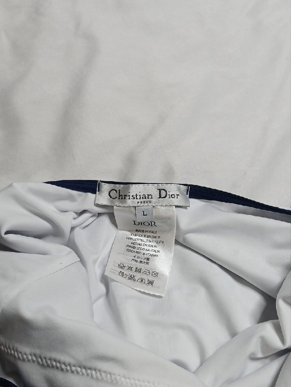 Dior Navy and White Logo One-Piece Swimsuit - Picture 4 of 4